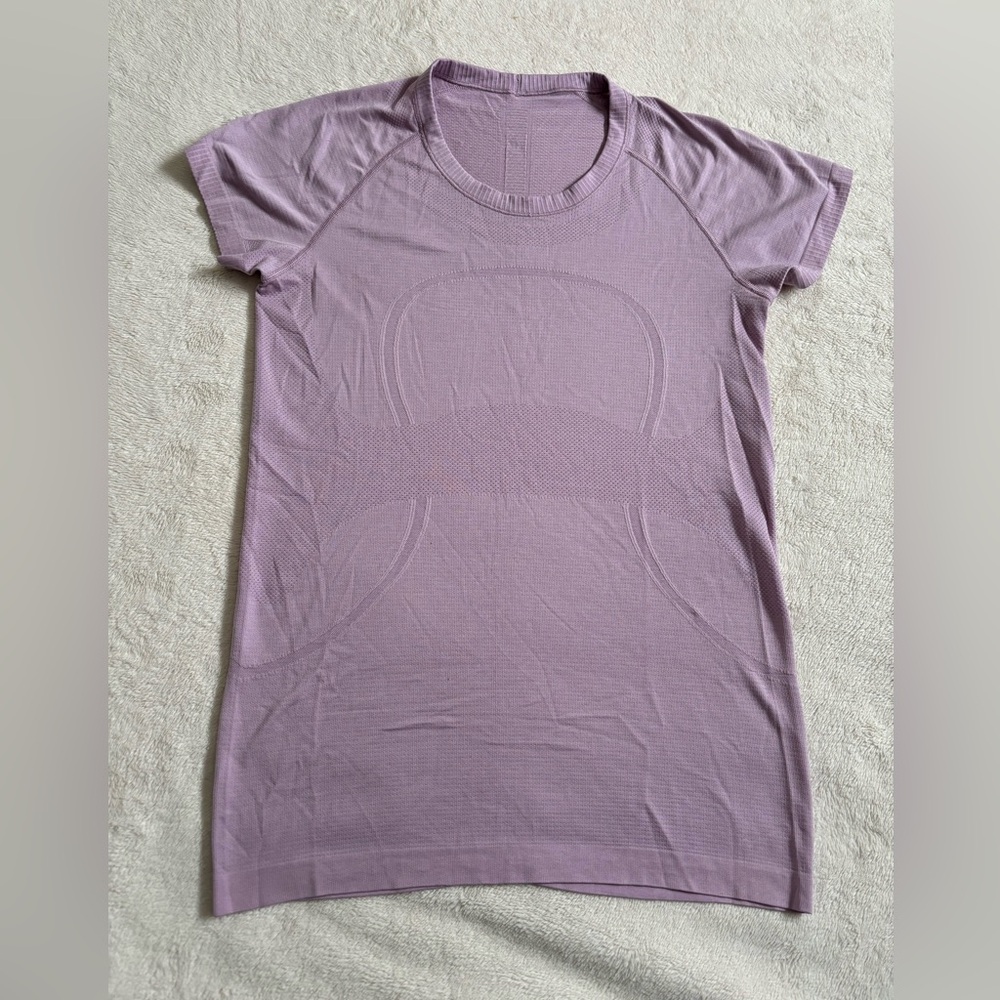 Lavender lululemon swiftly tech short sleeve